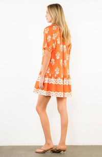 Short Sleeve Button Up Dress