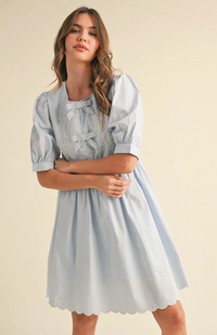 Bow Detail Mini Dress