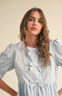 Bow Detail Mini Dress