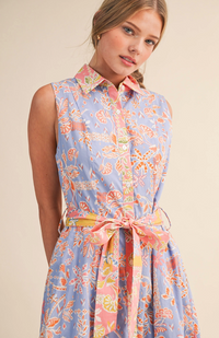 Floral Button Down Midi Dress