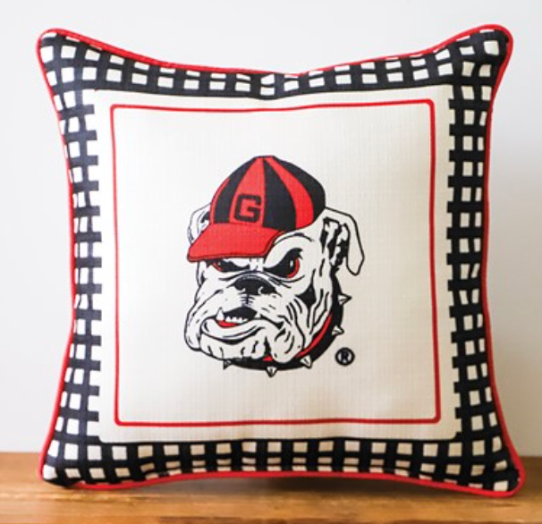 Georgia Gingham Mascot Pillow