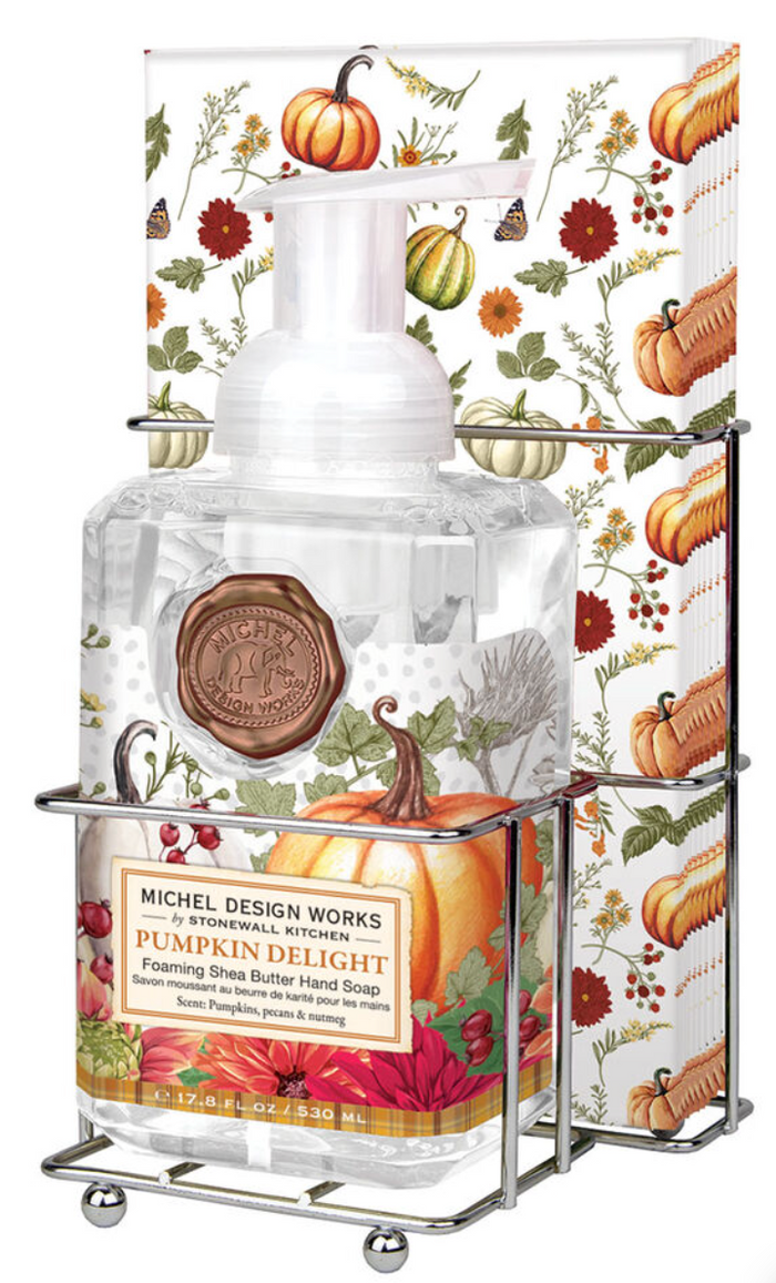 Pumpkin Delight Foaming Soap & Napkin Set