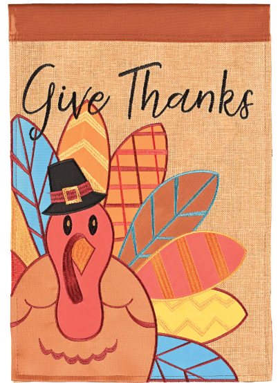 Give Thanks Garden Flag