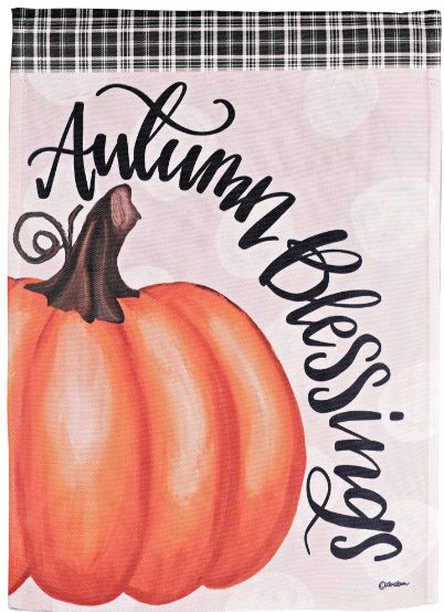 Pumpkin Autumn Blessings Garden Flag