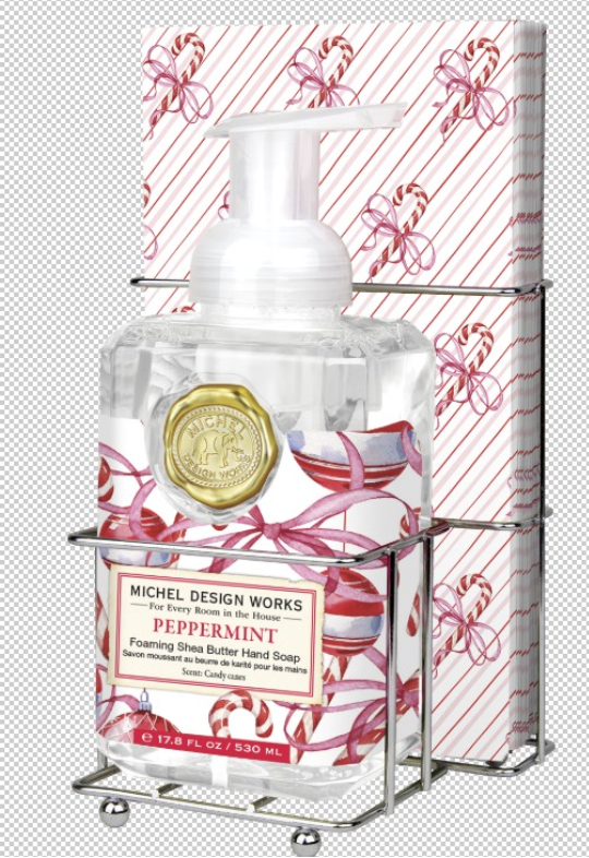 Peppermint Foaming Soap & Napkin Set