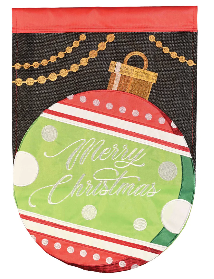 Christmas Ornament Garden Flag