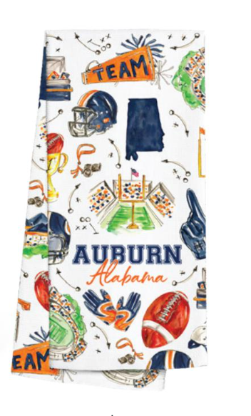 Tailgates in Auburn Tea Towel