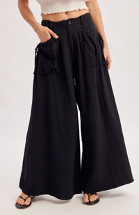 Drawstring Wide Leg Pant