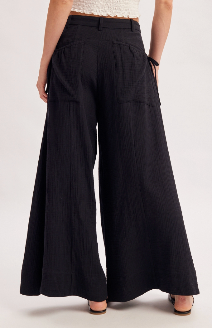 Drawstring Wide Leg Pant