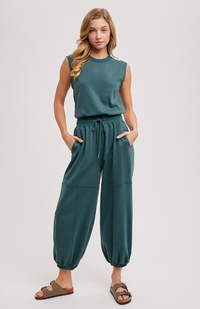 Sleeveless Knit Jumpsuit