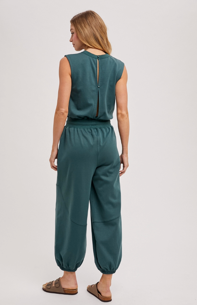 Sleeveless Knit Jumpsuit