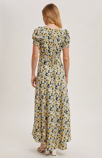 Floral Print Wrap Maxi Dress