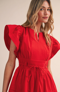 Pin Tuck Mini Dress