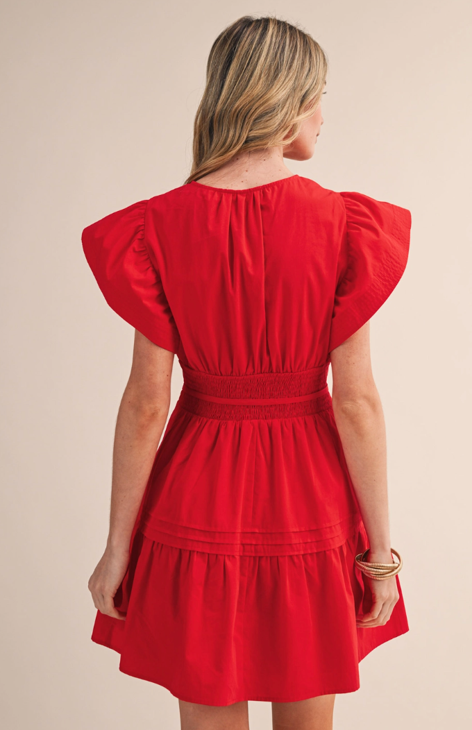 Pin Tuck Mini Dress