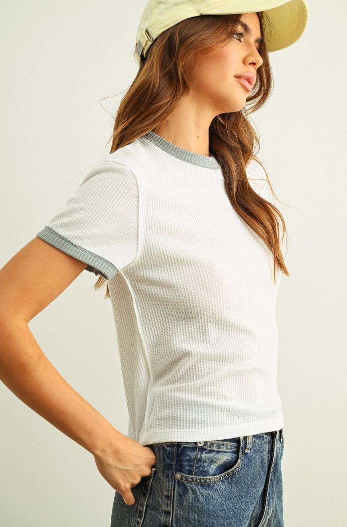 Waffle Fabric Top