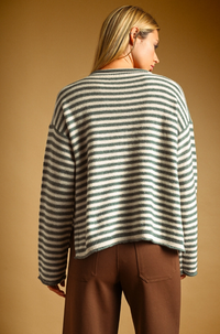 Striped Rolled Neck Top