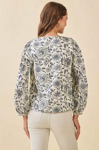 Ruffled V Neck Blouse