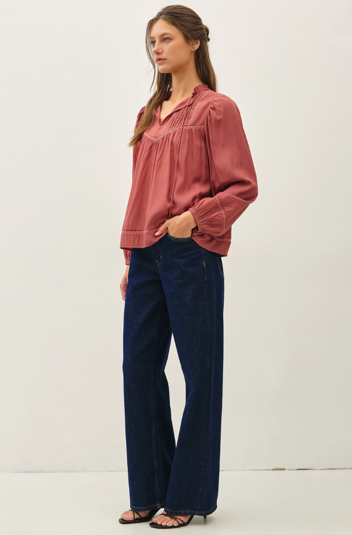 Silky Peasant Blouse