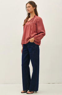 Silky Peasant Blouse