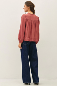 Silky Peasant Blouse