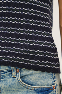 Scallop Edge Short Sleeve Sweater