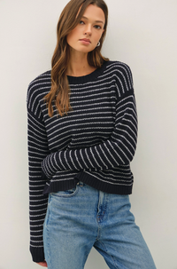Striped Waffle Knit Sweater