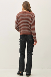Striped Waffle Knit Sweater
