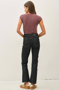 Ribbed Cap Sleeve Tee