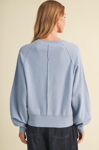 Brushed Knit Raglan Pullover
