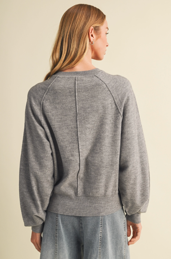 Brushed Knit Raglan Pullover