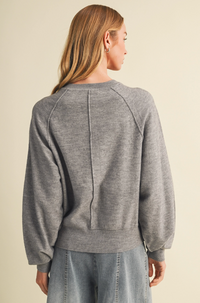 Brushed Knit Raglan Pullover