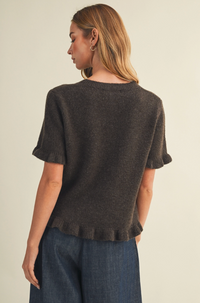 Ruffle Trim Pullover