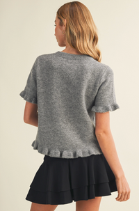 Ruffle Trim Pullover