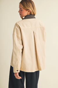 Contrast Collar Jacket