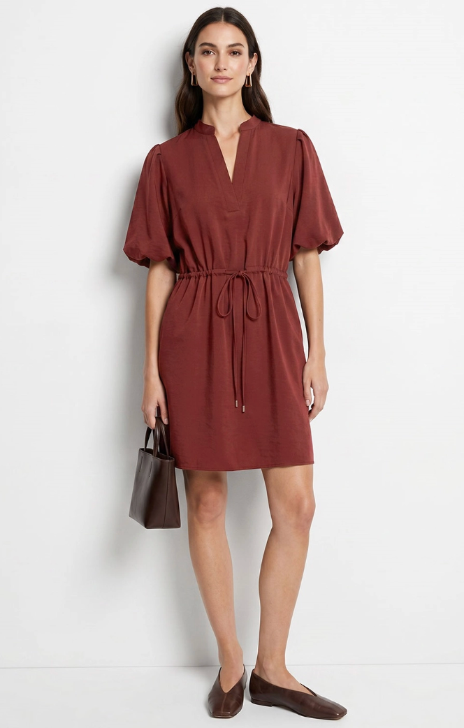 Cinched Waist Mini Dress