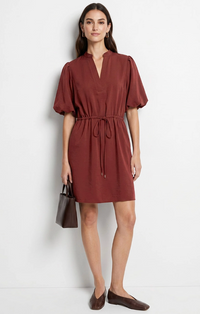 Cinched Waist Mini Dress
