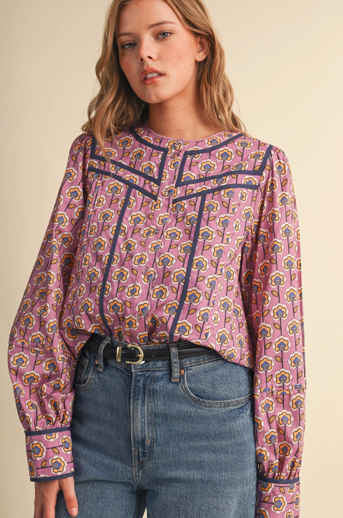 Floral Button Up Top