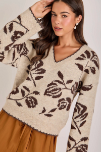 Floral Pattern Sweater