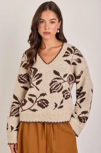 Floral Pattern Sweater
