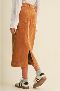 Corduroy Patch Pocket Skirt