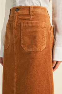 Corduroy Patch Pocket Skirt
