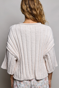 Oversized Ribbed Knit Sweater