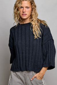 Oversized Ribbed Knit Sweater