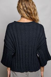 Oversized Ribbed Knit Sweater