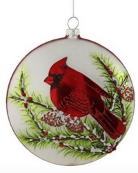 Glass Cardinal Ornament