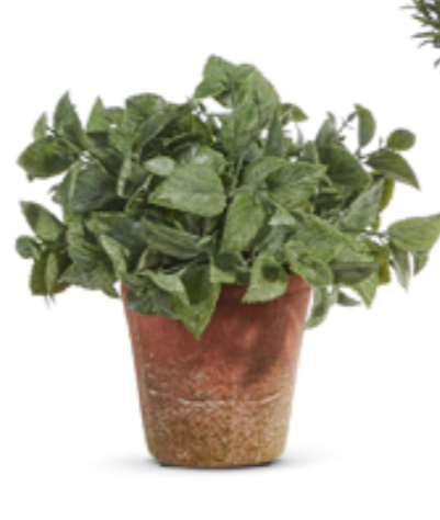 artificial potted herb plants Soft Touch Potted Herb – The Rustic Market