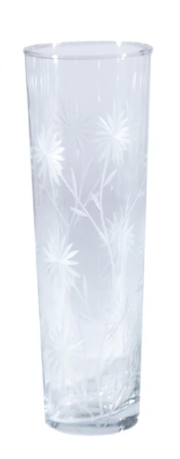 Etched Botanicals Drinking Glass