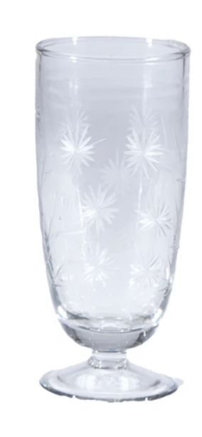 Etched Botanicals Stemmed Glass