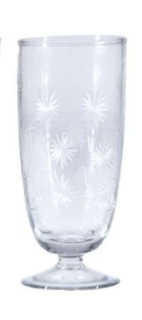 Etched Botanicals Stemmed Glass