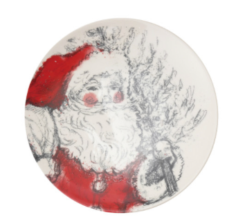 Santa Stoneware Dish